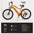 thumbnail image 4 of Qlife Electric Bike for Adults 26" Ebike with 2.1" Tire, Peak 750W Motor Ebikes with 7/21 Speed Mountain Bicycle 22MPH (Orange) with Fender & Rear Rack, 4 of 4