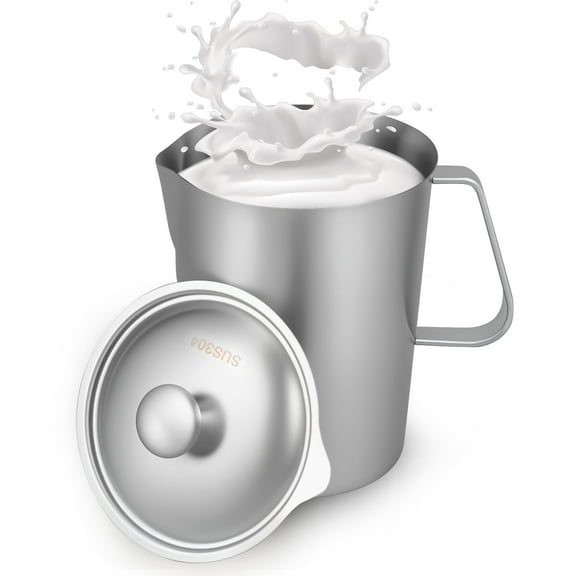 Milk Frothing Pitcher, 70oz/2000ml Stainless Steel Creamer Frothing Pitcher Cup , Perfect for Espresso Machines, Milk Coffee Frothers, Latte Art