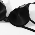thumbnail image 5 of Inglocry Lace Nursing Bra, Wirefree Padded Nursing Bras for Breastfeeding, V Neck Maternity Bra for Pregnancy, Soft Lace Black 75C, 5 of 6