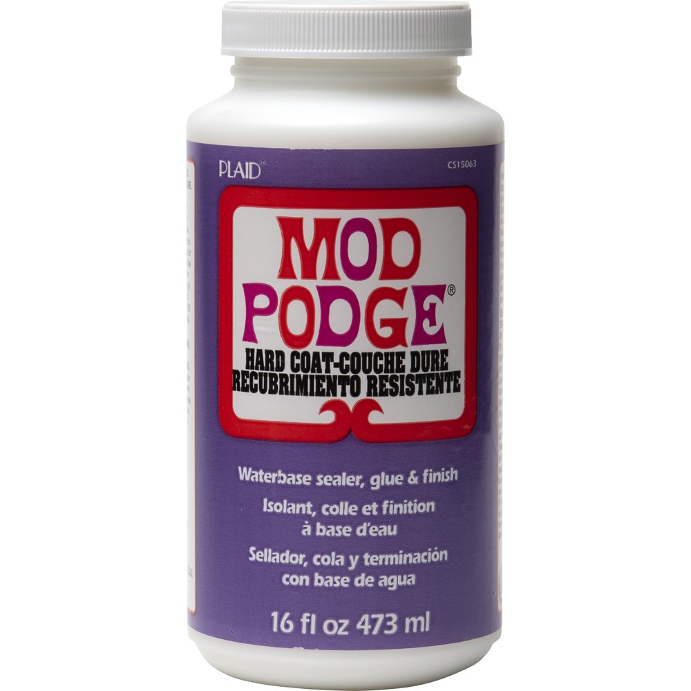 Mod Podge Hard Coat Waterbase Sealer, Glue and Finish, Clear, 16 oz