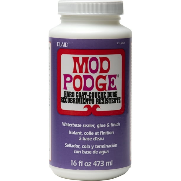 Mod Podge Hard Coat Waterbase Sealer, Glue and Finish, Clear, 16 oz