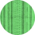 thumbnail image 1 of Ahgly Company Indoor Round Abstract Emerald Green Modern Area Rugs, 5' Round, 1 of 4