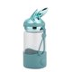 thumbnail image 3 of Botella de agua de vidrio reutilizable y portátil de 340 ml, perfecta para té, bebidas frías o calientes, adorables orejas de conejo verde, 3 of 7