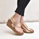 thumbnail image 4 of Sandalias de verano para mujer, zapatos de cuña informales con plataforma y punta abierta, zapatos de lona informales Wmkox8yii sa3467, 4 of 7