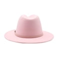 thumbnail image 2 of Sombreros Fedora para mujer con hebilla de cinturón, sombrero de Panamá suave y cómodo de moda, , cálido, flexible, para otoño e invierno, 59-61cm Salvador Sombrero de fieltro, 2 of 10