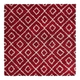 thumbnail image 3 of Unique Loom Trellis Shag Collection Area Rug - Ruth (7' 10" Square Burgundy Red/Ivory), 3 of 10