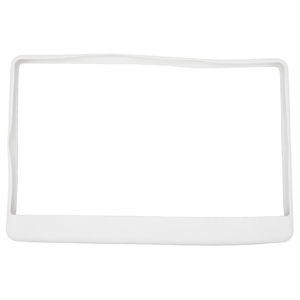 Ajuste de la cubierta de la pantalla de navegación Protección fuerte Ajuste perfecto Reemplazo de la cubierta del marco de la pantalla de control central para Tesla Modelo 3 Y Blanco