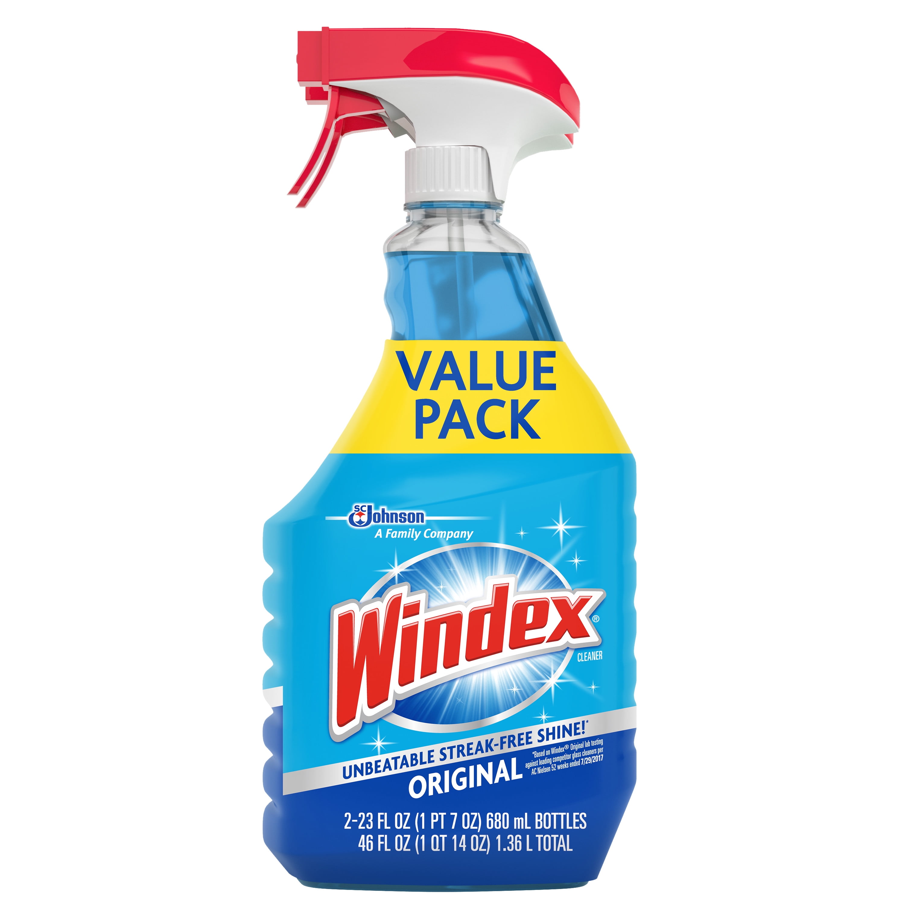 Windex Glass Cleaner, Original Blue, Spray Bottle, 32 fl oz