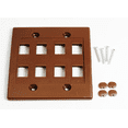 thumbnail image 2 of RiteAV - Keystone Wall Plate Double Gang 8-Port Brown (1 Piece Flush), 2 of 2