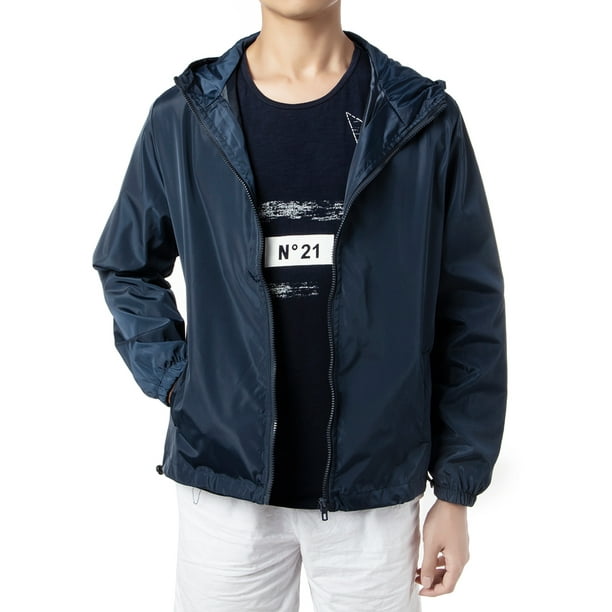 DODOING Men's Outdoor Jackets Lightweight Windbreaker Jacket Waterproof