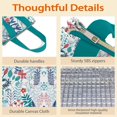thumbnail image 4 of Pioneer Flower Floral Print Pattern Insulated Lunch Bag for Women & Adults,Large Portable Soft Cooler Lunch Bag,Thermal Food Storage Tote with Pearl Cotton,8.66L,8.75x5.75x9.5 Inch, 4 of 6