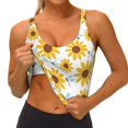 thumbnail image 3 of Balery Sunflowers Sujetadores deportivos con espalda cruzada para mujer, acolchados, sin costuras, de alto impacto, ideales para yoga, gimnasio, entrenamiento y fitness.-X-Large, 3 of 8
