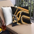thumbnail image 1 of Ahgly Company Music Trombone Outdoor Throw Pillow, 18 inch by 18 inch, 1 of 6