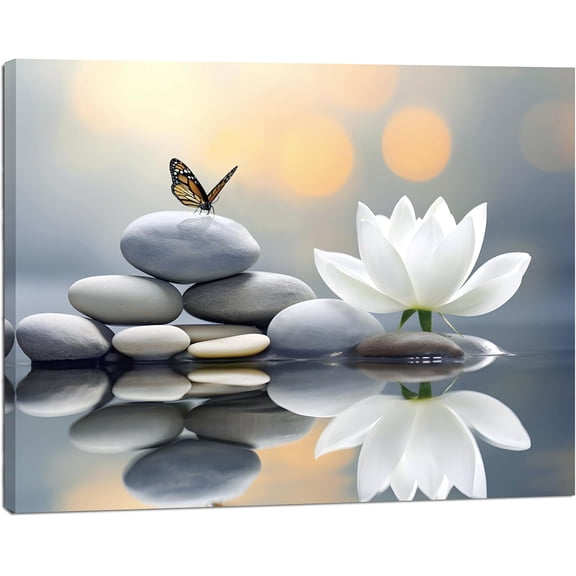 Lotus Zen Canvas Print Wall Art Modern Artwork Wall Decor