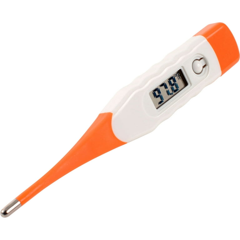 Flex-Tip Oral Digital Stick Thermometer, Orange, 1/Pack