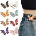 thumbnail image 6 of Summercome Pant Waist Tightener Butterfly Buttons Pins for Loose Jeans, 2025 New Adjustable Waist Buckle Extender Set Pants Clips for Waist, No Sewing for Jeans, Pants, Skirts (White), 6 of 6