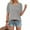 Gray women's puff sleeve t-shirt a1, variant on MORESEC Women's Puff Sleeve T-Shirt Round Neck Short Sleeve Blouse Loose Fit Casual Basic Top Holiday Vacation Fashion Clothes, Dark Blue S