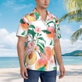 thumbnail image 4 of Men's Short Sleeve Hawaiian Shirt Tropical Print Casual Button Down Aloha Shirt, 4 of 8