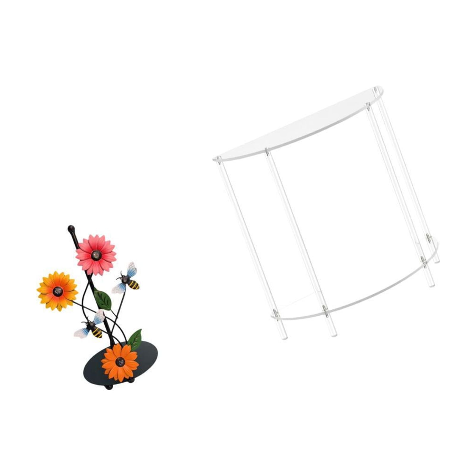 Fiocias Toilet Paper Holder Paper Towel Holder Acrylic Nightstand Clear Acrylic Side Table Iron And Acrylic Material Suitable for Kitchen Countertop