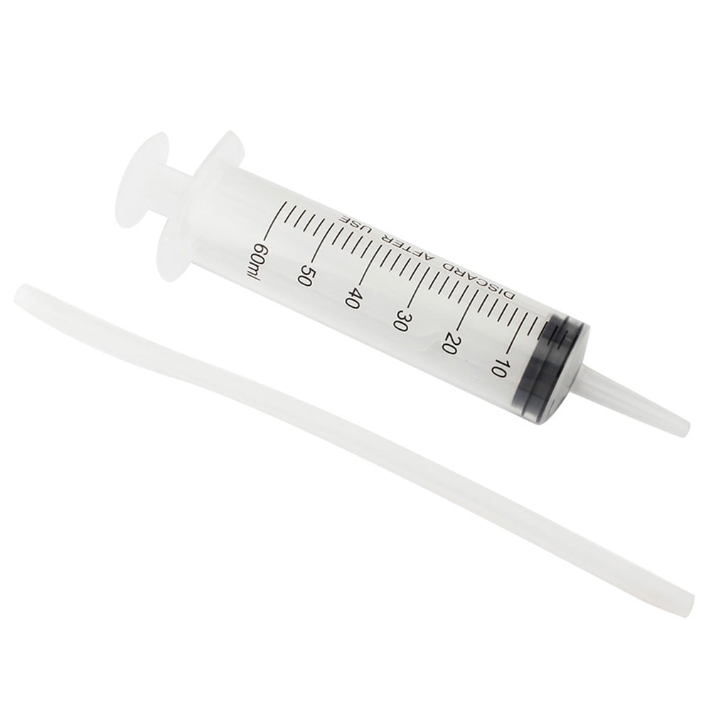 Bike Tire Tubeless Sealant Injector 60ml Syringe Rubber Hose Kit for MTB Road Bicycle Tire Tubeless Valves