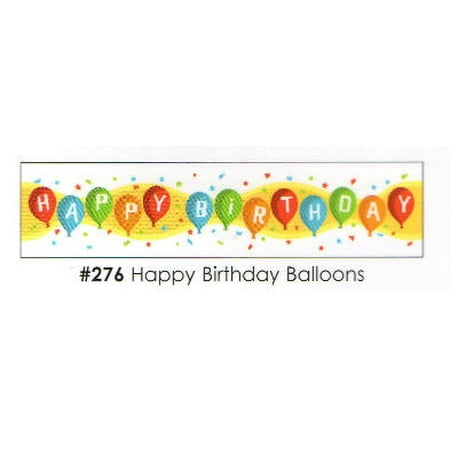 Happy Birthday Photo Border - Happy Birthday Balloons 3 Strips Edible Frosting Photo Cake Border Decoration