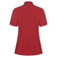 thumbnail image 2 of Oyolan Women's Short Sleeve Cross Collar Chef Coat Double Breasted Chef Jacket Kitchen Restaurant Work Uniform Burgundy XXL, 2 of 7