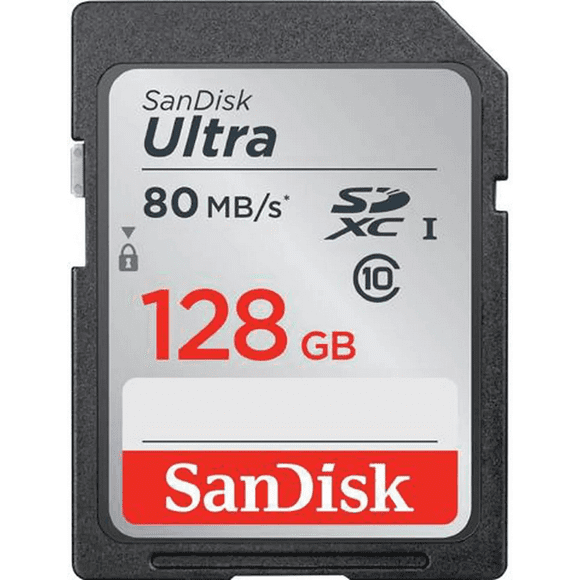 SanDisk Ultra® SDXC™ UHS-I card, 128GB, Pictures/ Full HD video