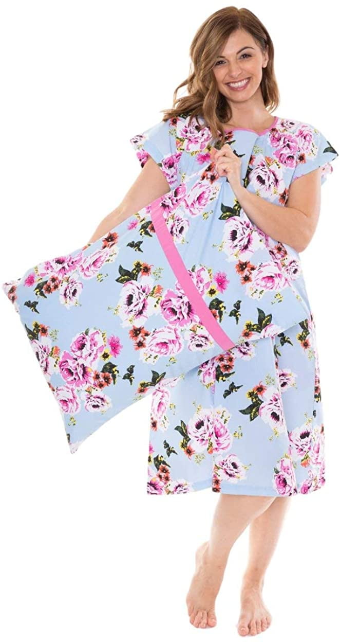 Gownies Labor and Delivery Hospital Gown and Matching Pillowcase