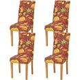 thumbnail image 2 of Pumpkins Fall Leaves Dining Chair Covers Set of 4 Stretch Chair Cover Removable Chair Slipcover Washable Dining Chair Seat Cover for Dining Room Hotel Party Ceremony Banquet, 2 of 6