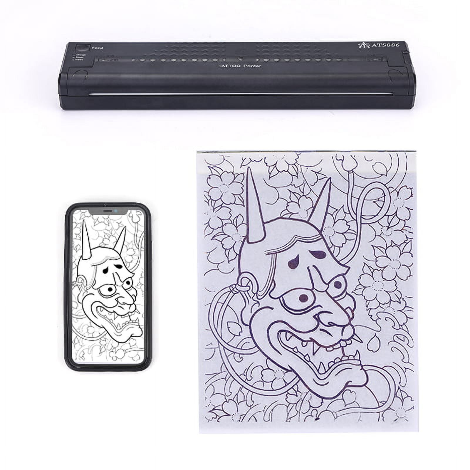 Bagana Tattoo Stencil Printer Thermal Bluetooth Temporary Tattoo Transfer  Pri