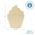 thumbnail image 4 of Cupcake Cutouts 12 x 8-7/8-inch, Pack of 25 Wood Door Hanger Blanks, Wooden Crafts to Paint, Wooden Cutouts for Crafts, by Woodpeckers, 4 of 6