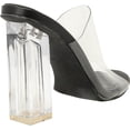 thumbnail image 3 of Static Footwear Translucent Block High Clear Heels Mule Open Toe Sandals, 3 of 3