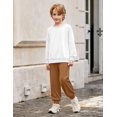thumbnail image 5 of Arshiner Boy Clothes 2 Piece Color Block Sweatshirt and Pants Set Fall Winter Outfit, 5 of 6