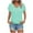 Mint Green, variant on AherBiu Summer Tops for Women Cap Sleeve V Neck Basic Comfy Tshirts High Low Irregular Plain Tees