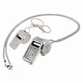 thumbnail image 6 of 2-Piece Rhinestoned Whistle Keychain and Necklace Set with Zinc Alloy Construction 6 Stylish Color Option for Daily Use, 6 of 10