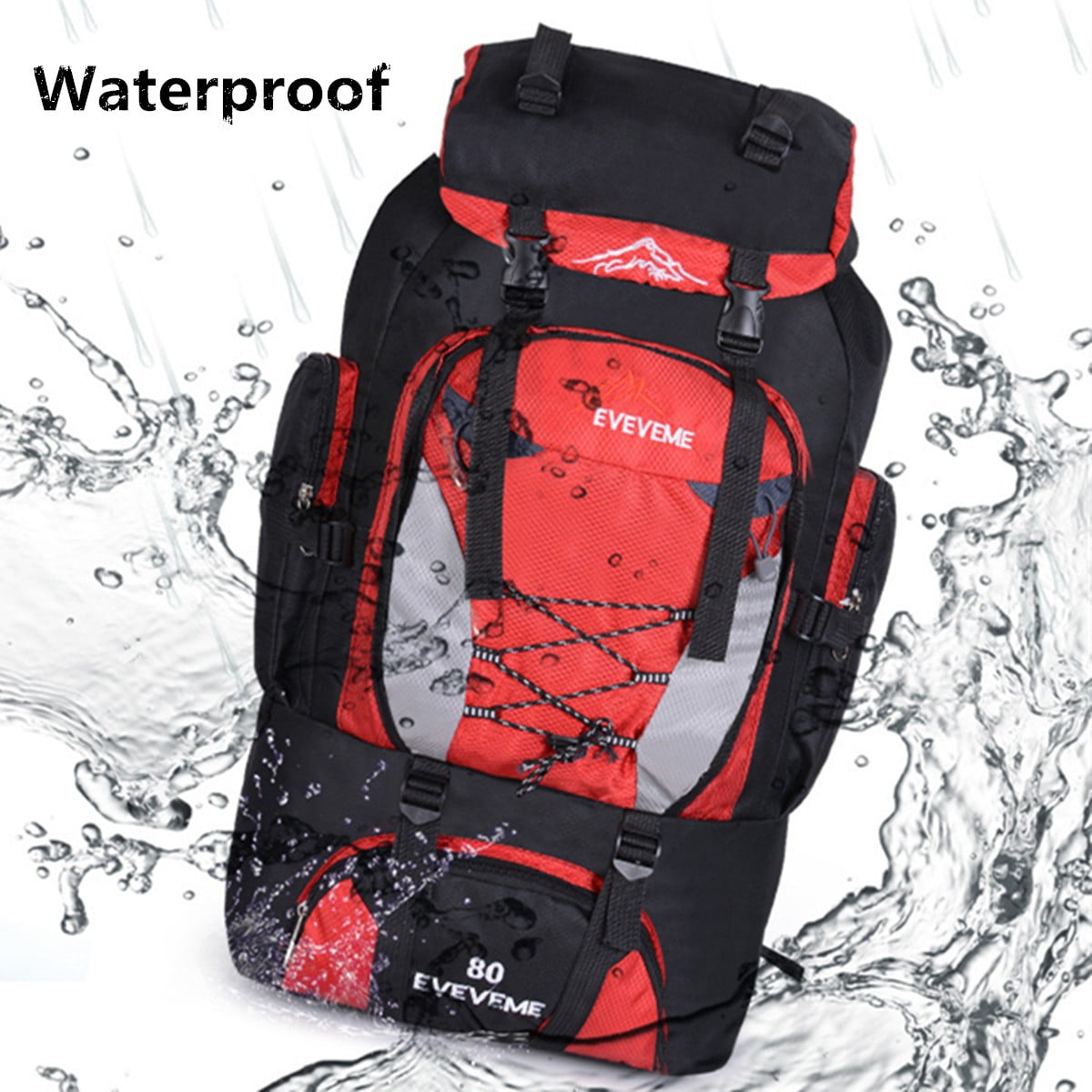 80L 4 Colors Extra Large Capacity Travel Rucksack Bag Polyester 