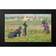 thumbnail image 2 of Seurat, Georges 14x10 Black Modern Framed Museum Art Print Titled - Figures in a Landscape, 2 of 5