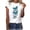 White #02, variant on Women's T Shirts Short Sleeve Tees Novelty Graphic Crew Neck Soft Loose Summer Tops