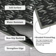 thumbnail image 4 of FairOnly Black 5'x7'Contemporary Non Slip Area Rug for Bedroom Stain Resistant Low Pile Herringbone Pattern Soft Floor Rug for Living Room Kitchen, 4 of 7