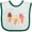White and Green, variant on Inktastic Ice Cream trio with sprinkles Boys or Girls Baby Bib