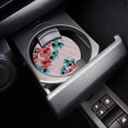thumbnail image 3 of RYLABLUE Red Flowers on Wooden Grain Set of 4 Car Coaster for Drinks, Absorbent Ceramic Stone Coasters Cup Mat with Cork Base for Home Kitchen Room Coffee Table Bar Decor, 3 of 5