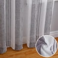 thumbnail image 5 of Danolapsi Sheer Curtains,Stripe Farmhouse Curtains Faux Linen Window Treatments Semi Curtain, Bathroom Curtain Window Grommet Voile Drapes for Living Room Bedroom ,2 Panels, 5 of 8