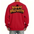 thumbnail image 5 of Men Halloween Sweatshirt Pumpkin Ghost Printed Casual Long Sleeve Spooky Pullover Sweatshirt Fall Winter Trendy Comfortable Shirts Red XXXL, 5 of 5