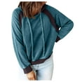 thumbnail image 3 of Vedolay Women 2023 Tops Women's 2023 Casual Half Zip Pullover Sweatshirt Long Sleeve Knit Tunic Pullover Tops,Green S, 3 of 4
