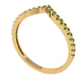 thumbnail image 2 of 0.1725 ctw Wedding Band for Women - 14K Yellow Gold Natural Peridot Stackable Eternity Ring, 2 of 6