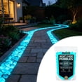 thumbnail image 4 of Luminous Garden Stones, Glow In The Dark Pebbles, Solar Powered Outdoor Landscaping Decorative Rocks, Waterproof Weather Resistant Resin Stepping Stones, 4 of 8