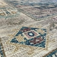 thumbnail image 7 of Blue Beige Vintage Faded Distressed Print 7'6" x 10'3" Area Rug/ Carpet by Makymo, 7 of 7