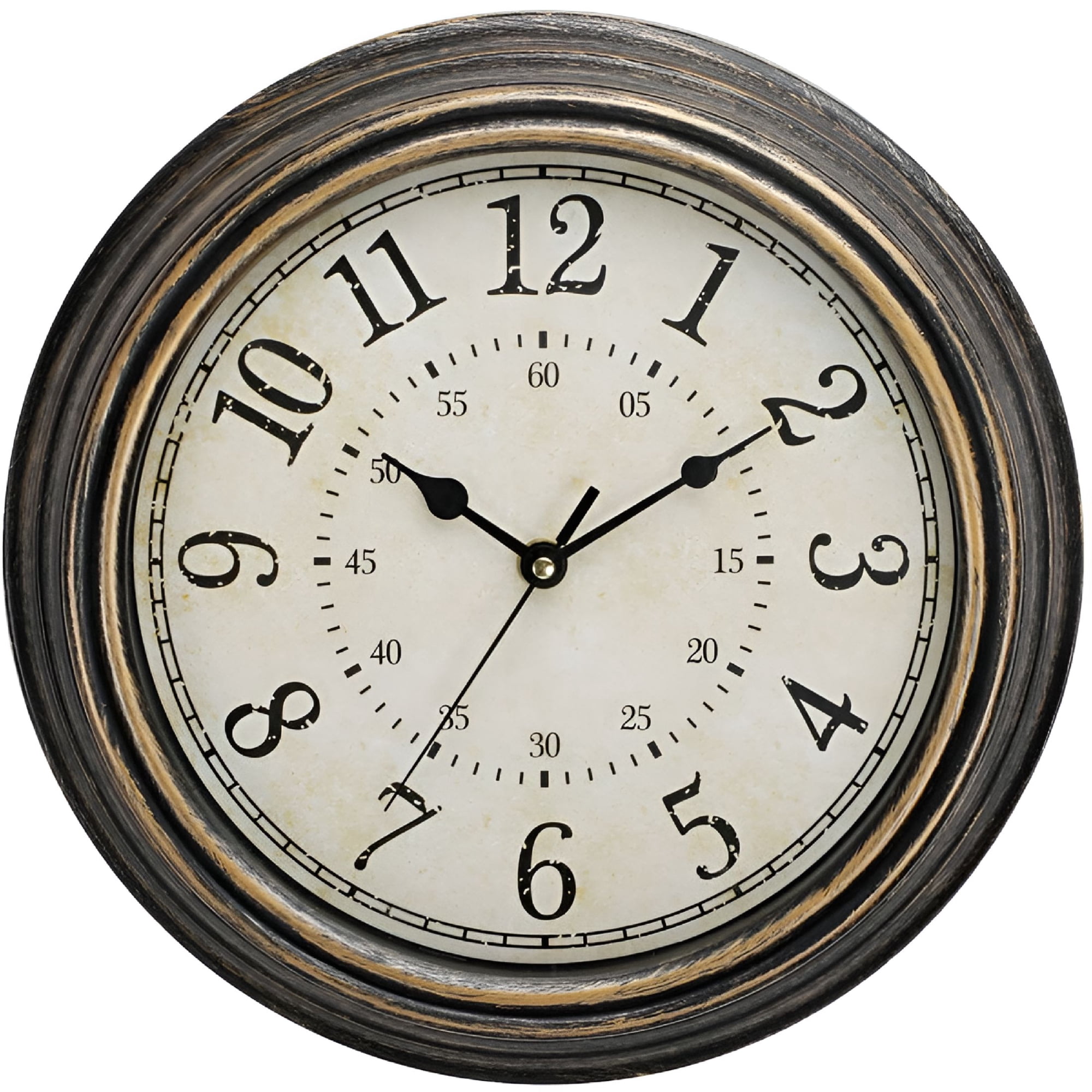 DESIGNICE 2026 New Vintage Quartz Wall Clock 30 Cm Silent Without Ticking for Large Numbers and Hd Glass for Living Room, Office, Kitchen, Bedroom, Study Vintage Copper