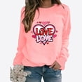 thumbnail image 2 of Amzcrzy Hauts pour Femmes Décontractés Col Rond Printemps Été Hauts Mode Imprimé Cœur d'Amour Saint-Valentin Chemises pour Femmes Classique Polyvalent Manches Longues Tee-Shirt Valentines, 2 of 3