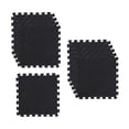 thumbnail image 1 of 10 piezas de alfombras cuadradas de rompecabezas de felpa entrelazadas, baldosas cuadradas suaves para decoración de salón, habitación de bebé, hogar negro, 1 of 8